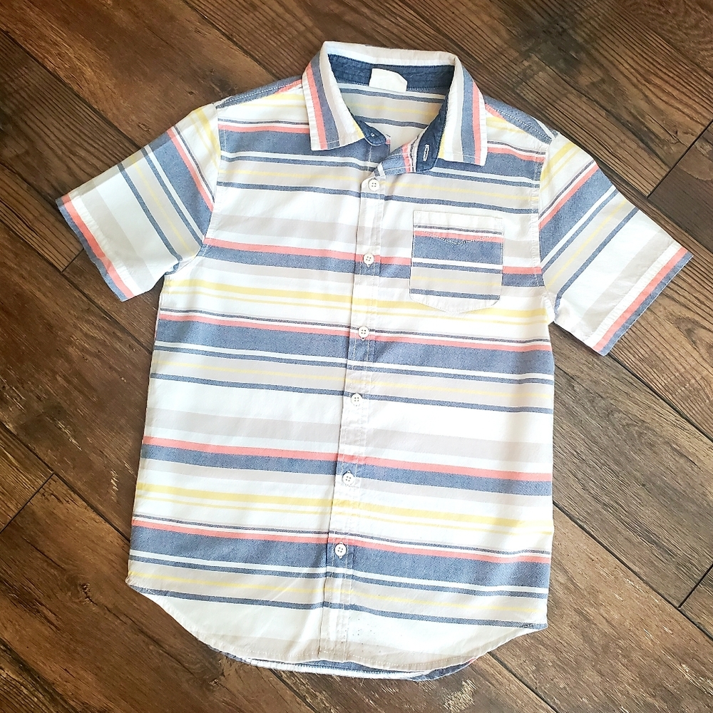 Crazy 8 Boy Striped Shirt size 10-12